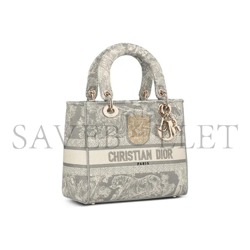 DIOR MEDIUM LADY D-LITE BAG M0565ORGO-M932 (24*20*11cm) 